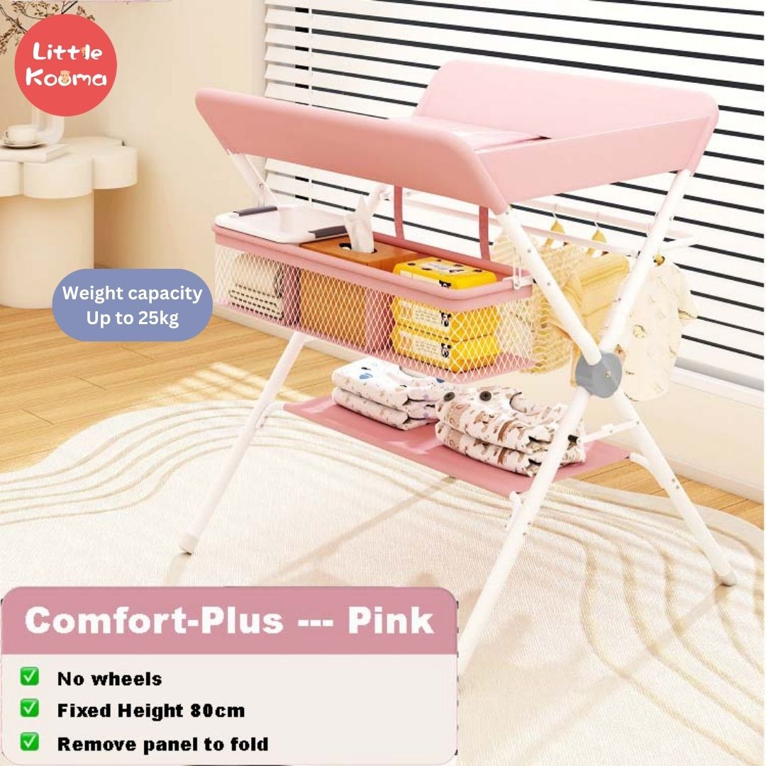 Mobile Foldable Multi-functional Baby Diaper Changing Station Table Adjustable Height - Little Kooma