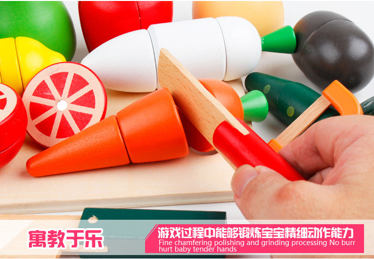 Kids Wooden Magnetic Vegetables Fruits Cut Clearance Sale 6 Years + - Little Kooma