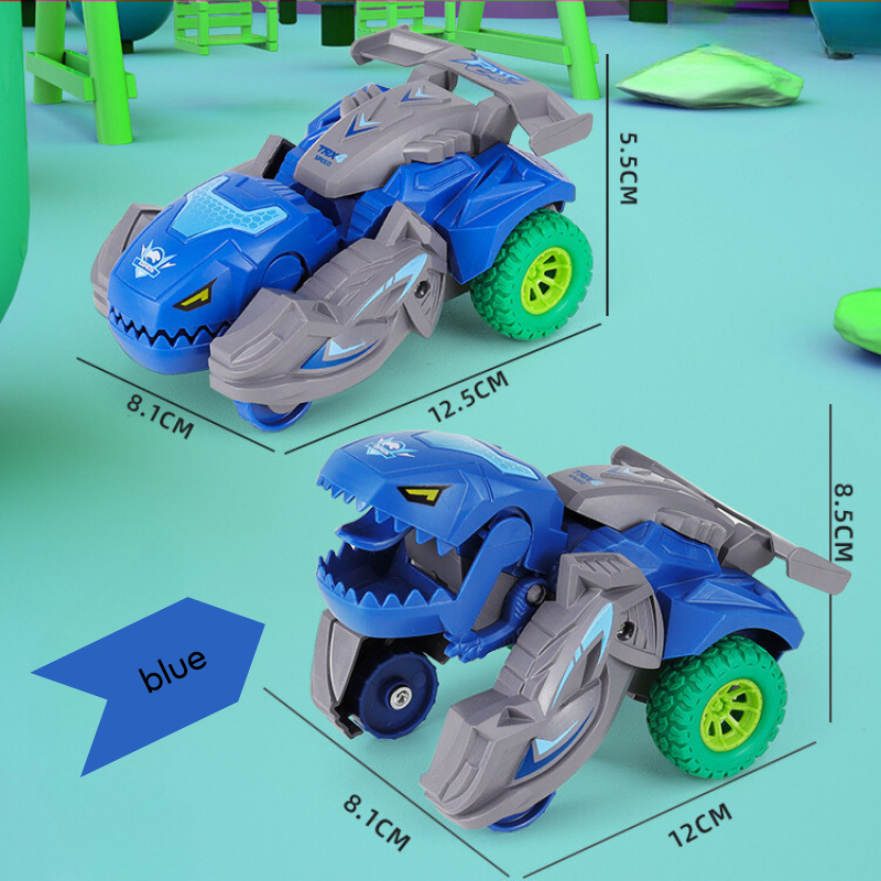 2 In 1 Collision Transformation Dinosaur Car Plastic Inertial Car Toy Action Collision Transforming Vehicles for Boy 3 Years+ - Little Kooma