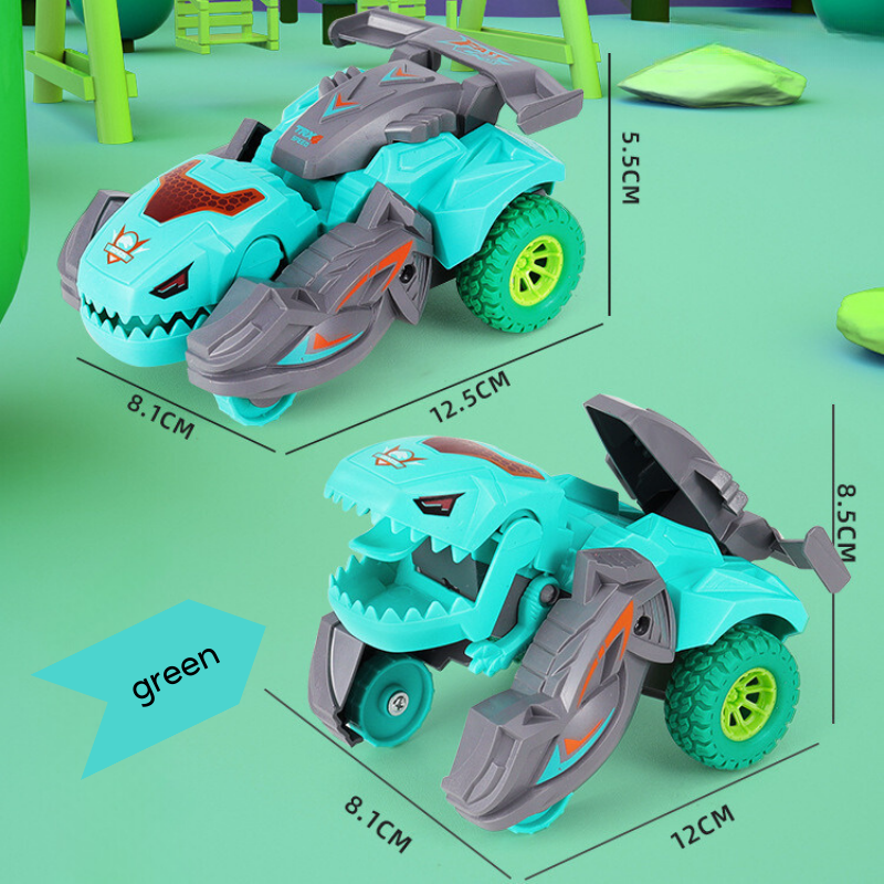 2 In 1 Collision Transformation Dinosaur Car Plastic Inertial Car Toy Action Collision Transforming Vehicles for Boy 3 Years+ - Little Kooma