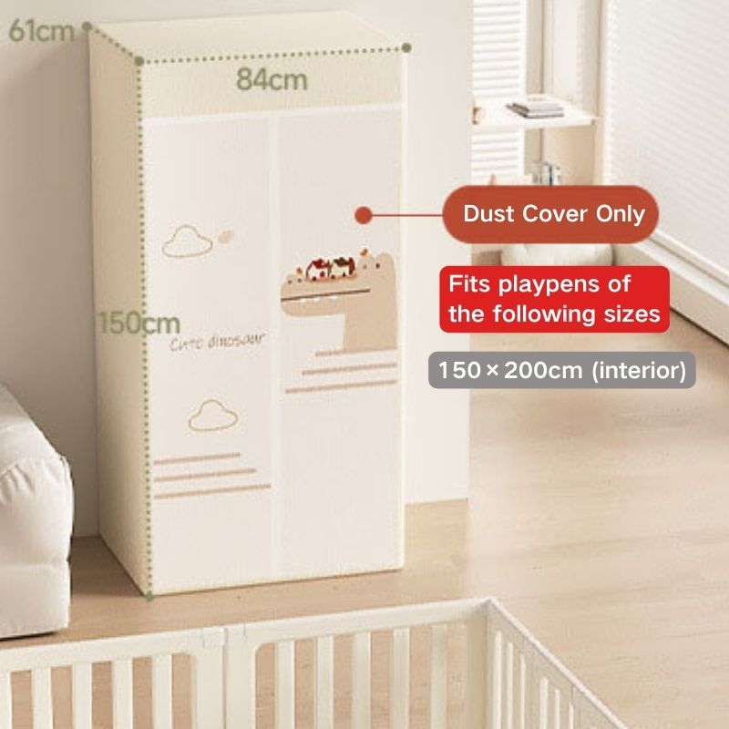 3-in-1 Kids Playpen | Converts to Storage Shelf & Wardrobe | HDPE Safety Fence with Door Lock | Baby Play Yard - Little Kooma