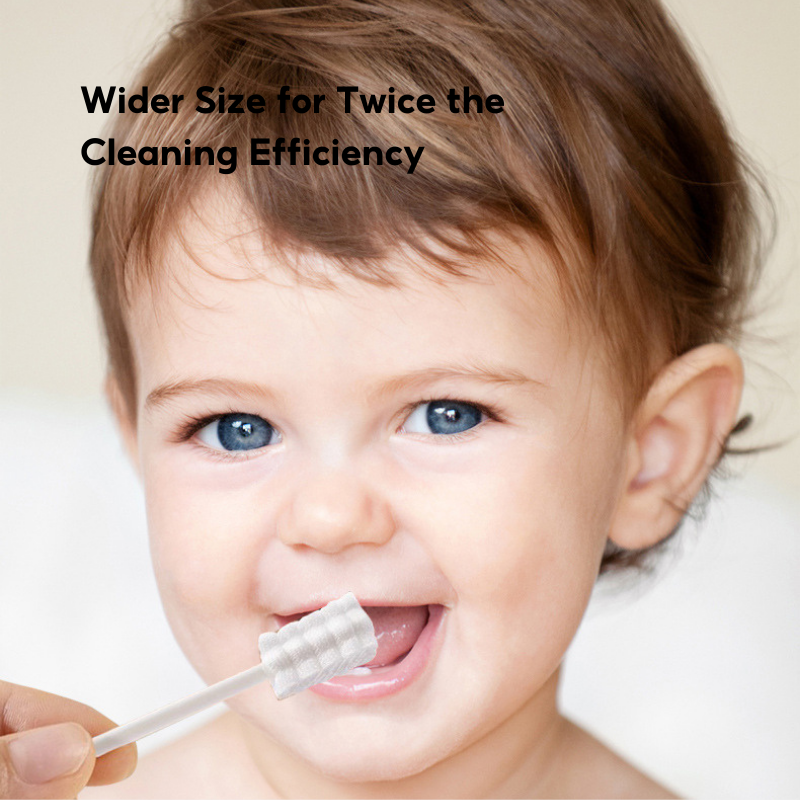Baby Oral Cleaning Swabs Newborn Tongue Cleaner Gauze Toothbrush Disposable Baby Toothbrush for Primary Teeth - Little Kooma