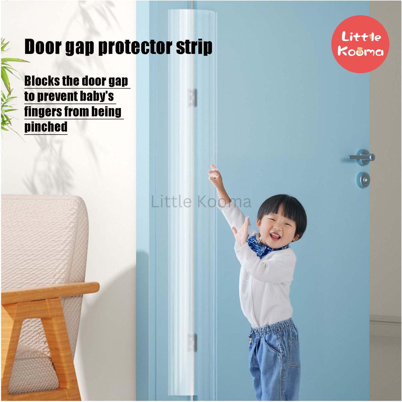 Baby Finger Pinch Guard – Door Gap Protector Strip, Anti-Clamp Safety Bar for Door Seams - Little Kooma