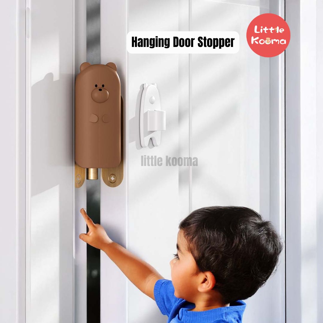 Hanging Door Stopper – Soft, Anti-Pinch Door Cushion for Baby Safety & Quiet Closing - Little Kooma
