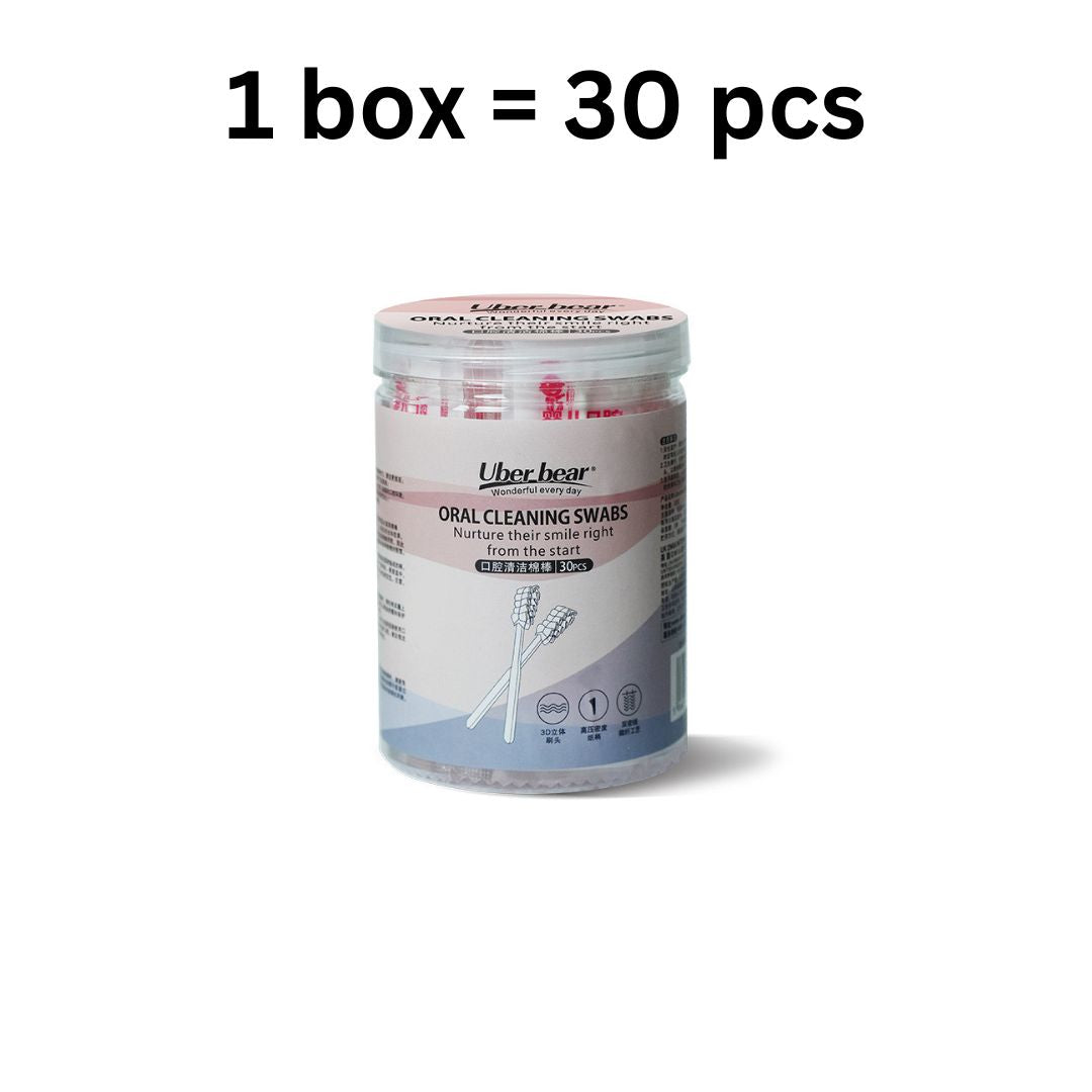 Baby Oral Cleaning Swabs Newborn Tongue Cleaner Gauze Toothbrush Disposable Baby Toothbrush for Primary Teeth - Little Kooma