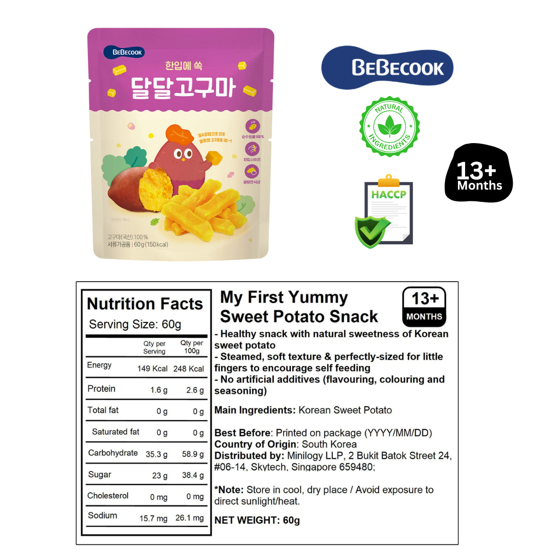 Baby Yummy Snack Pack For 12 months Baby With Sweet Potato and Chestnut - My First Yummy Snack By BeBecook - Little Kooma