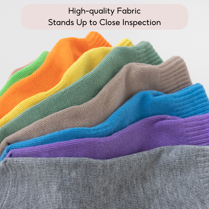 Baby Kids Boy Girl Solid Color Breathable Anti-slip Ankle Socks Playground Yoga Socks - Little Kooma