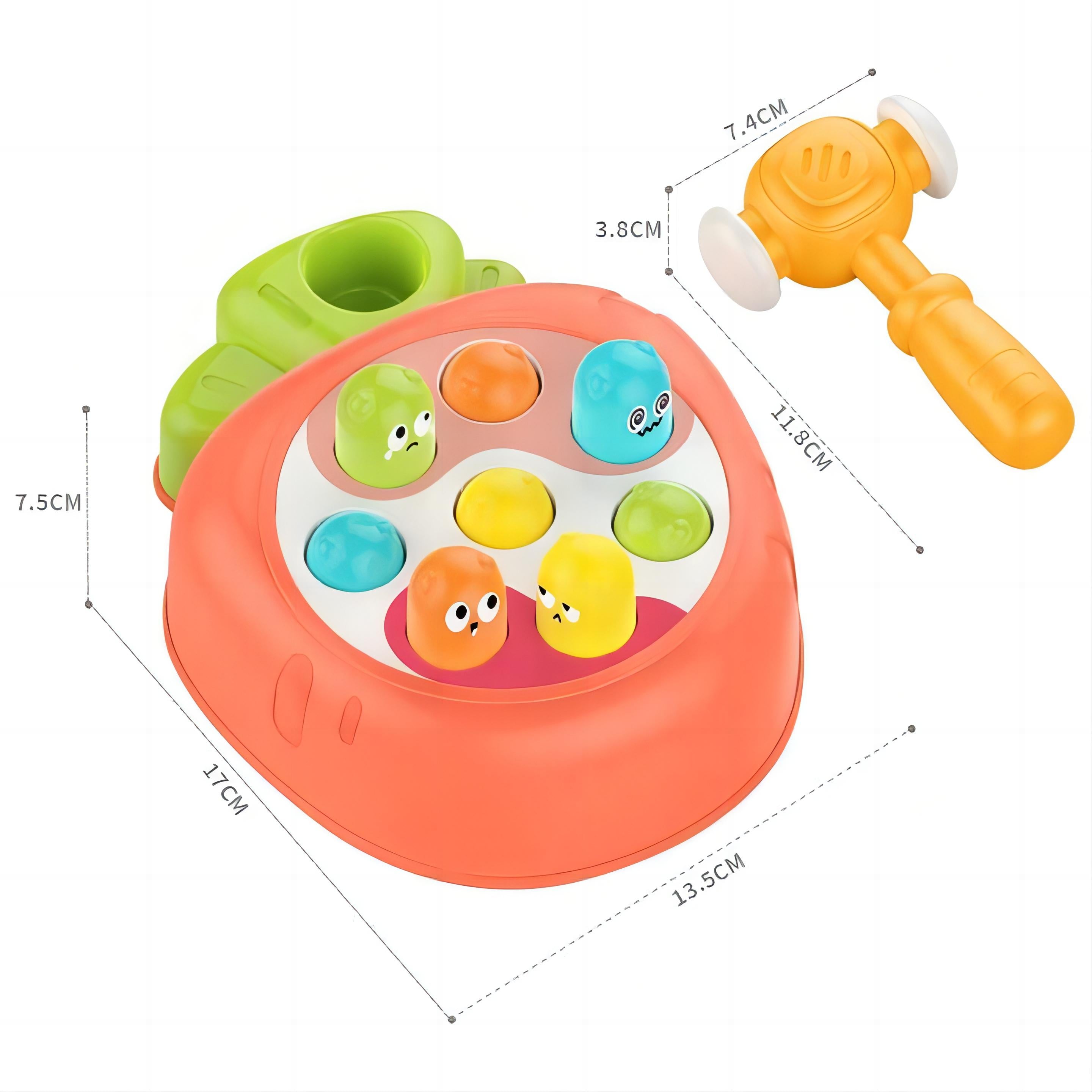 Whac-A-Mole Classic Hammer Game – Pure Mechanical Fun, No Batteries 18 Months + - Little Kooma