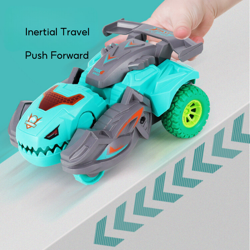 2 In 1 Collision Transformation Dinosaur Car Plastic Inertial Car Toy Action Collision Transforming Vehicles for Boy 3 Years+ - Little Kooma