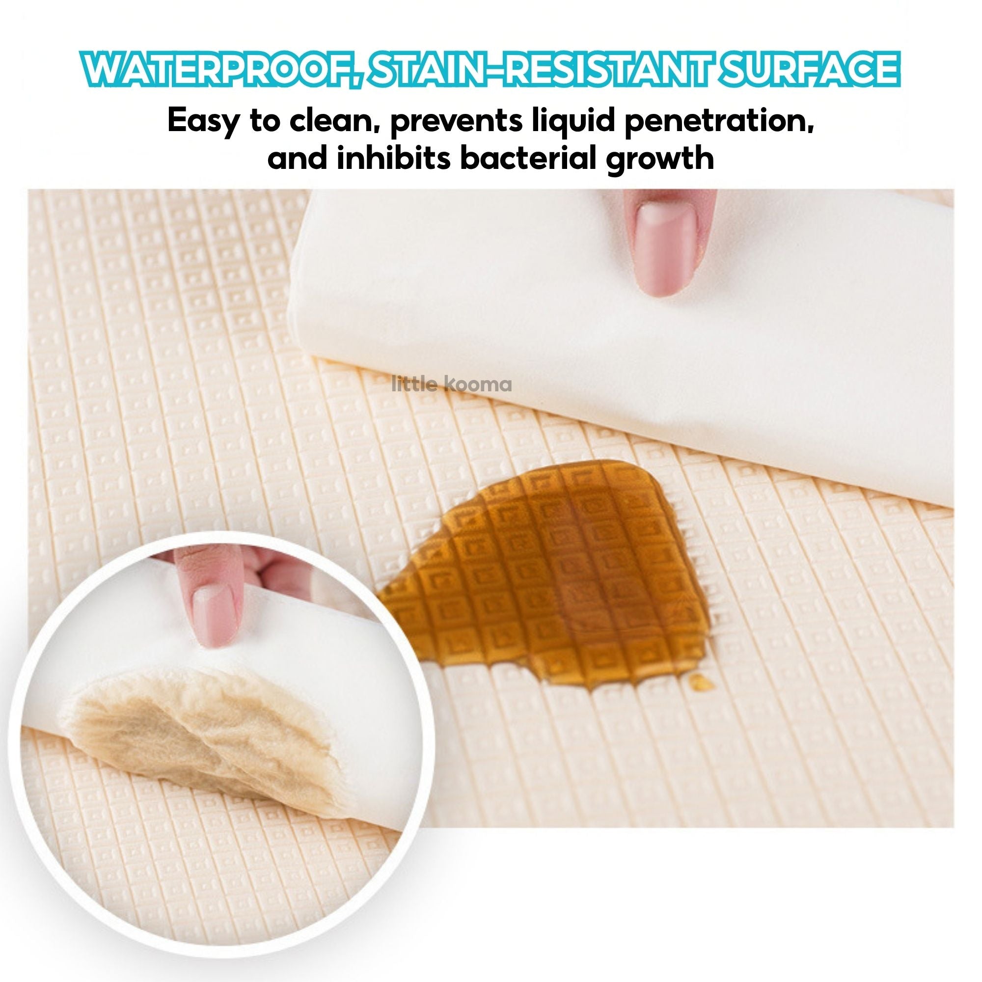 Baby Crawling Mat XPE Foam 2cm Thick Non-Slip Waterproof Play Mat High Density Playmat - Little Kooma