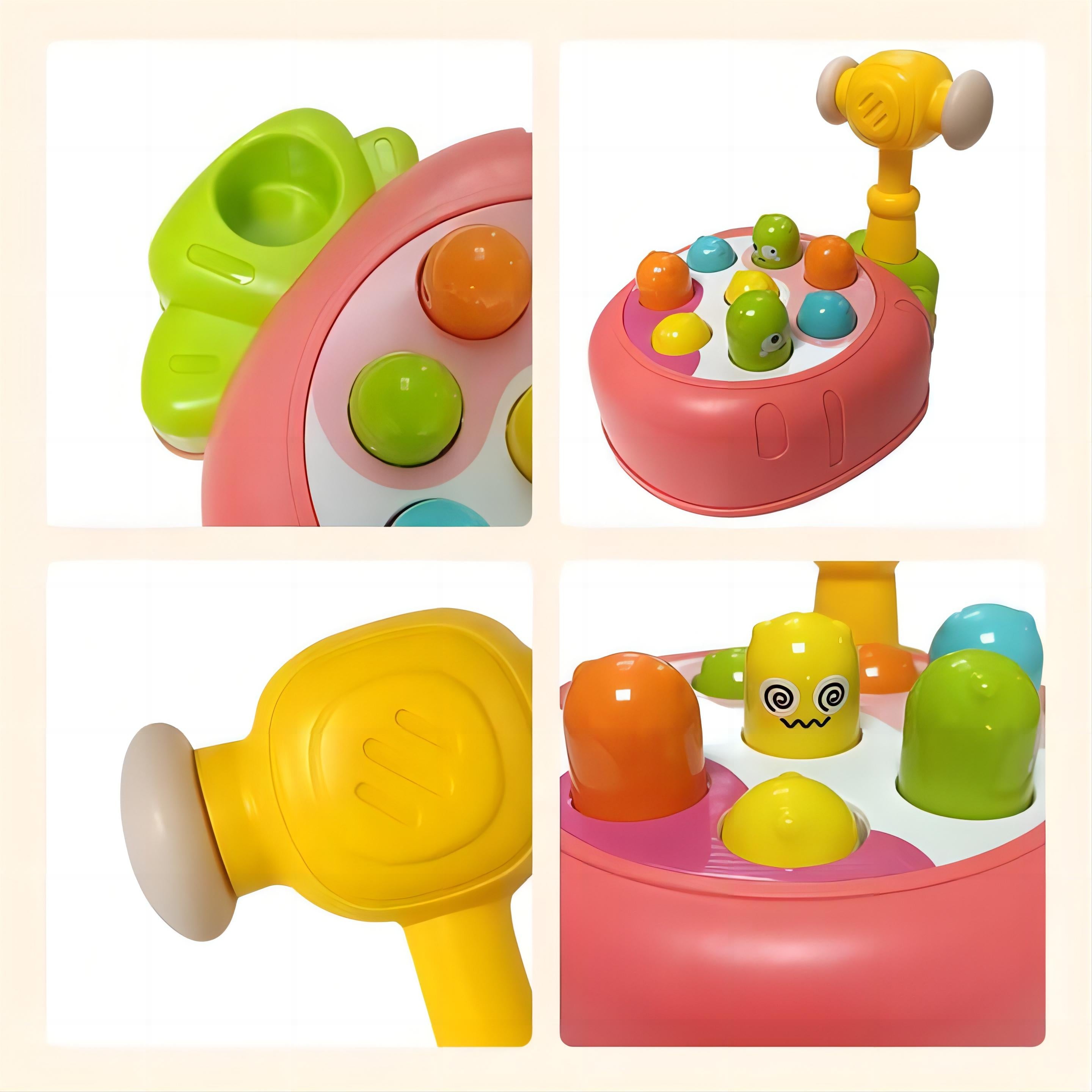 Whac-A-Mole Classic Hammer Game – Pure Mechanical Fun, No Batteries 18 Months + - Little Kooma