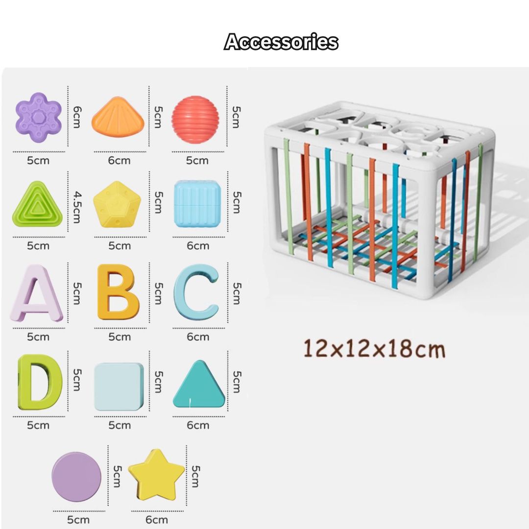 Rainbow Plug & Play Activity Set – Shape & Letter Matching, Fine Motor Skills, BPA-Free ABS, and Durable Early Learning Toy 18 Months + - Little Kooma