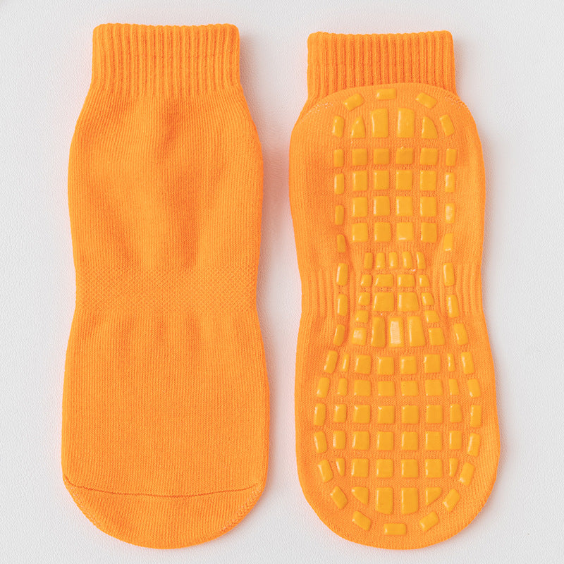 Baby Kids Boy Girl Solid Color Breathable Anti-slip Ankle Socks Playground Yoga Socks - Little Kooma