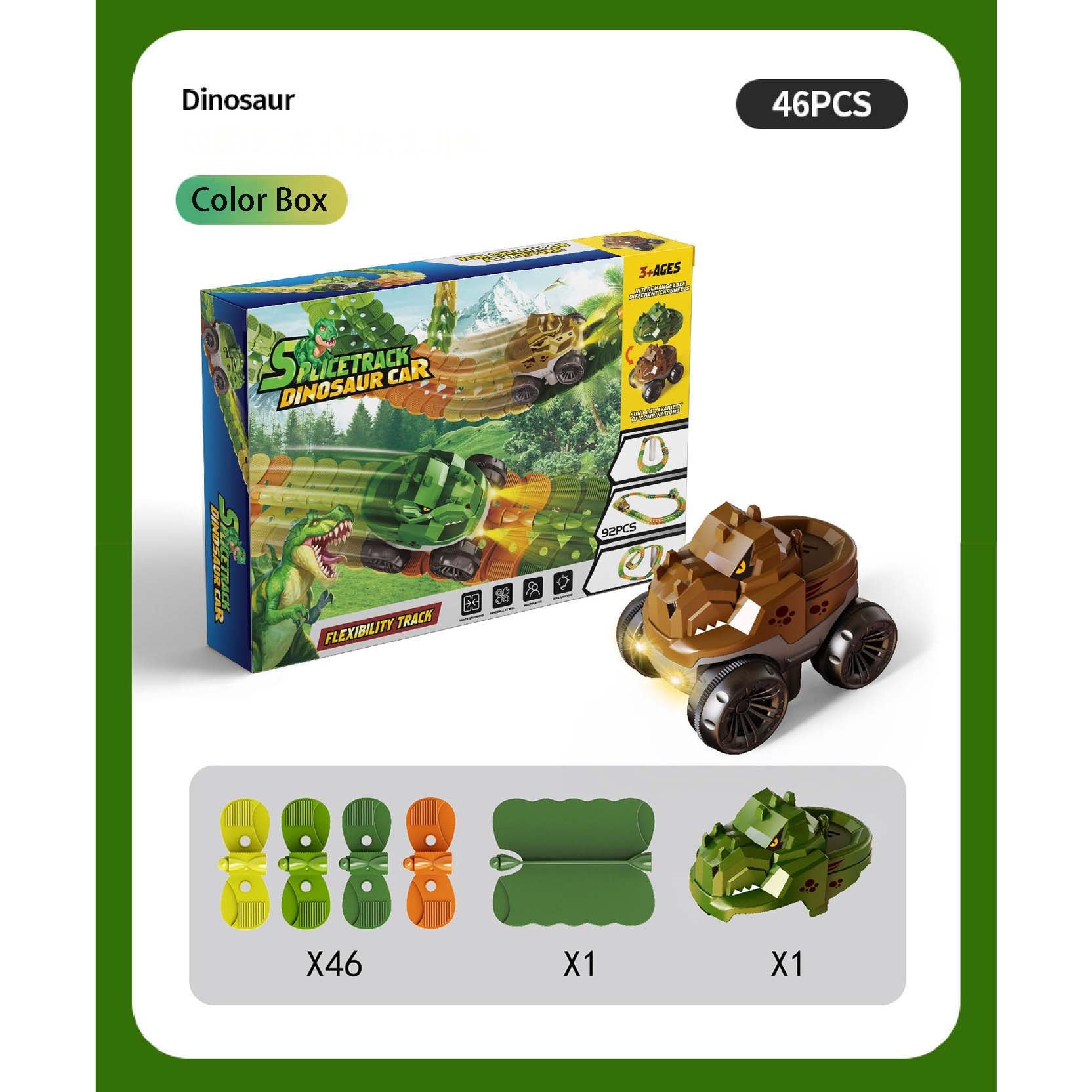 Puzzle Toy Multi-track Building Blocks Roller Coaster Kids Toys Racing Vehicle Rail Car - Little Kooma