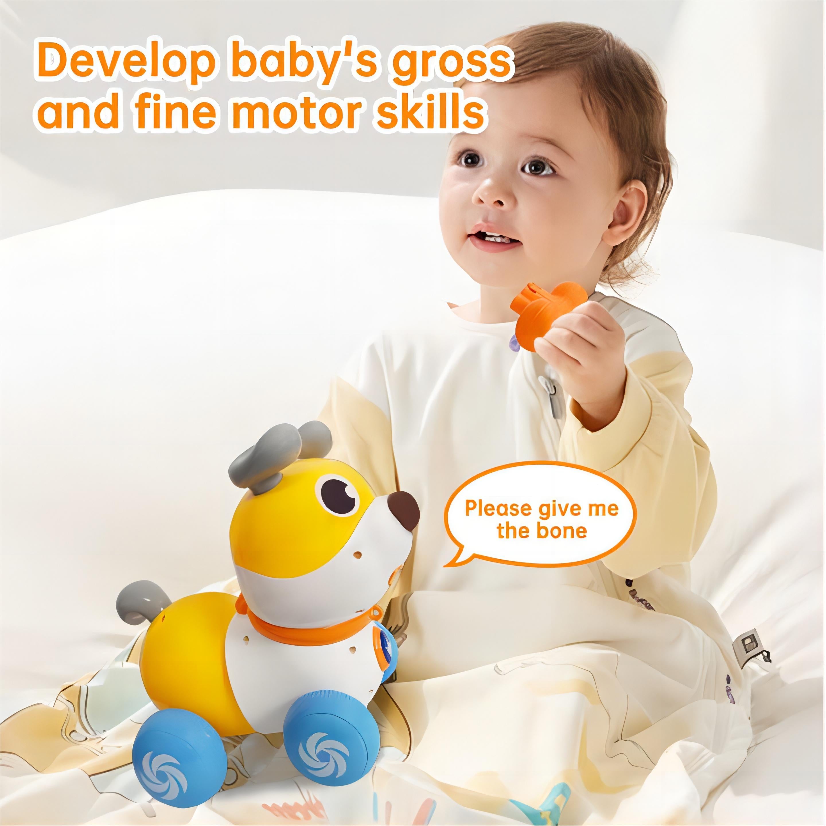 360° Interactive Pull & Push Baby Buddy – Feed, Pet, Play Smart Learning Toy 18 Months + - Little Kooma
