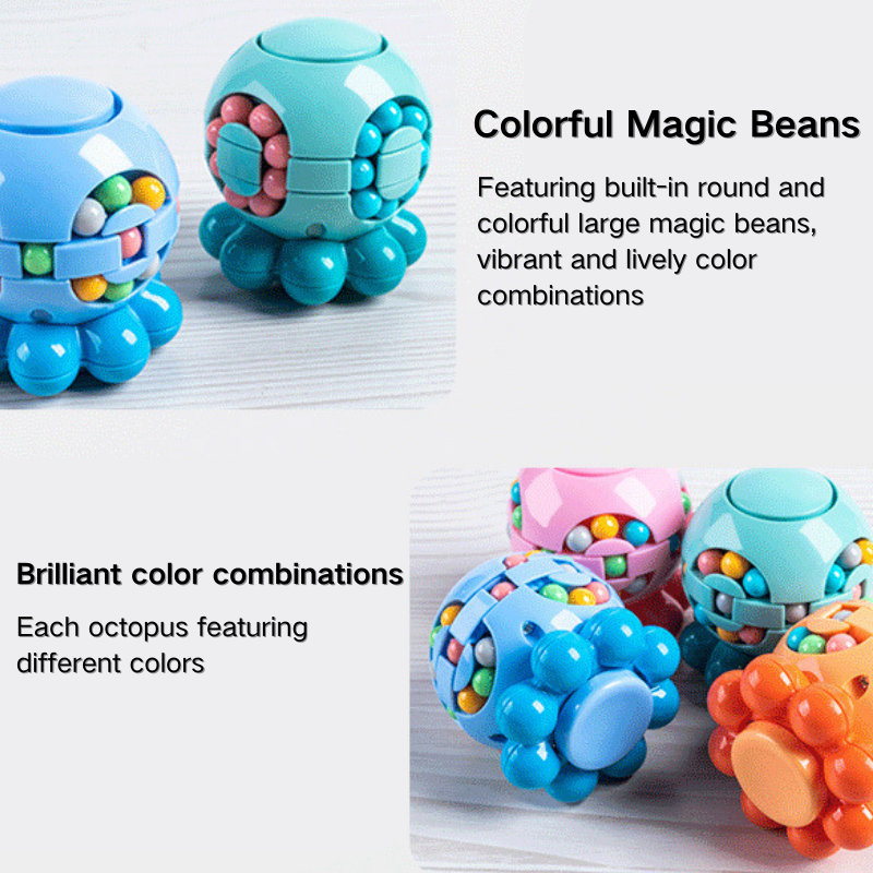 Octopus Fidget Fun Educational Spinner & Rubik's Cube Toy Puzzle Game for Kid 3 Years + - Little Kooma