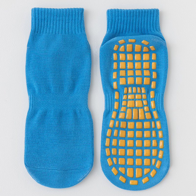 Baby Kids Boy Girl Solid Color Breathable Anti-slip Ankle Socks Playground Yoga Socks - Little Kooma