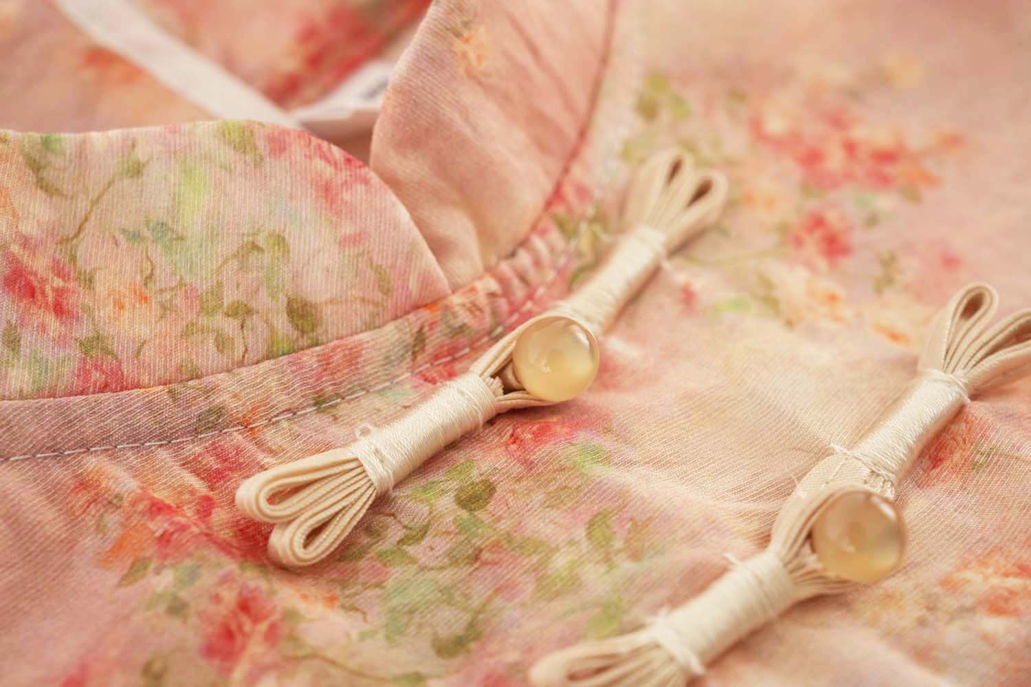 Singapore Souvenir Gift Pink Floral Baby Kids Girl Cheongsam Dress 0850 - Little Kooma