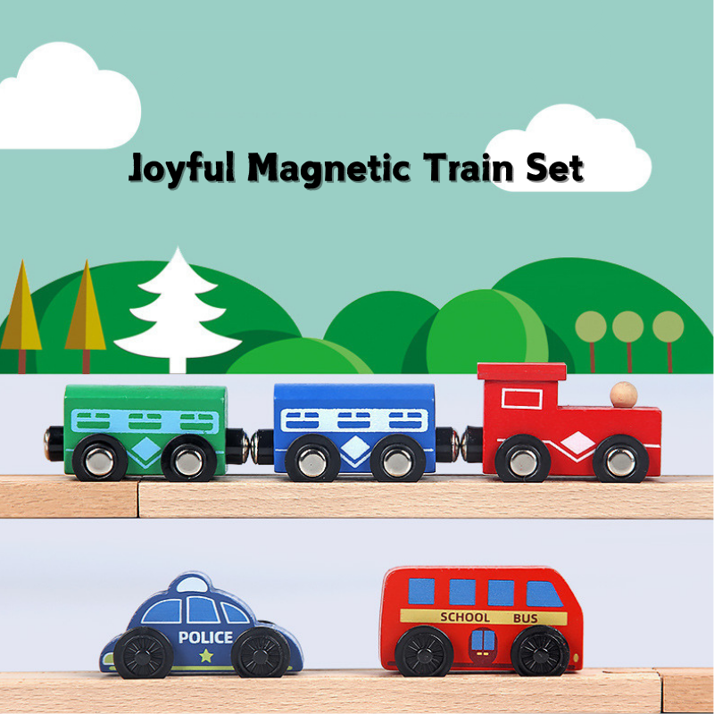 36PCS Wooden Train Tracks Magnetic Trains Toy Railway Kits for Kids Toddler Boys and Girls 3 Years + - Little Kooma