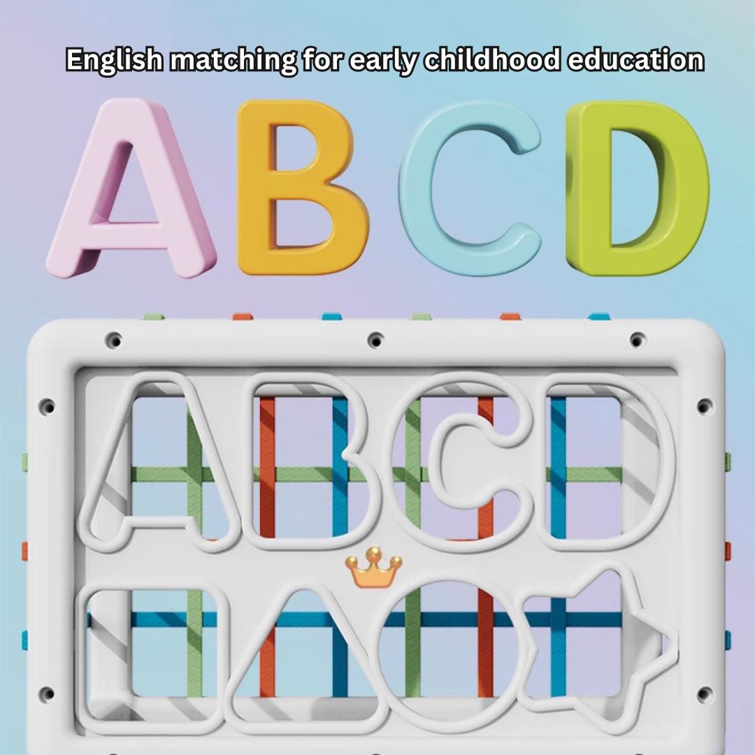 Rainbow Plug & Play Activity Set – Shape & Letter Matching, Fine Motor Skills, BPA-Free ABS, and Durable Early Learning Toy 18 Months + - Little Kooma