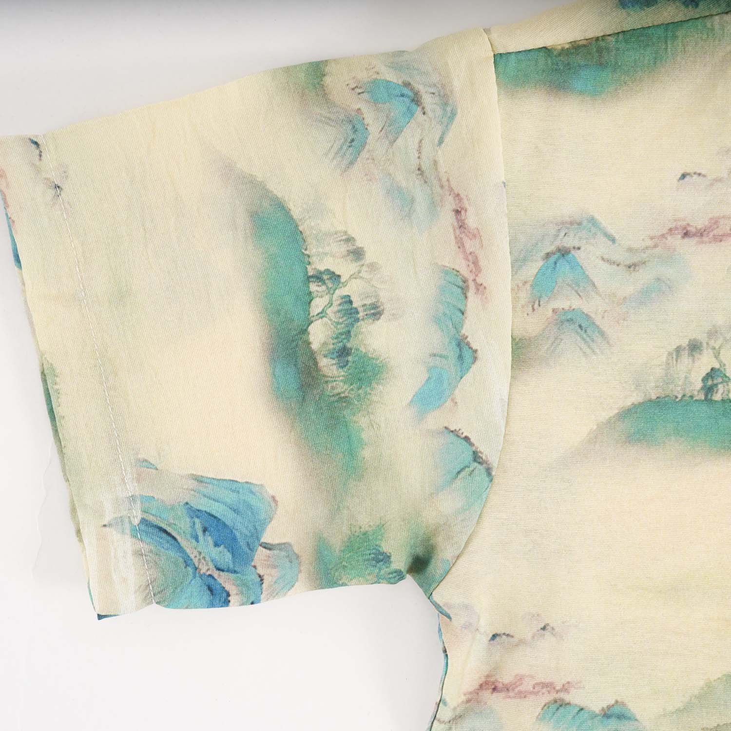Singapore Souvenir Gift Chinese Landscape Painting Mountains Trees Baby Kids Boys Cheongsam Set Top n Shorts CNY Chinese New Year Outfit 0836 - Little Kooma