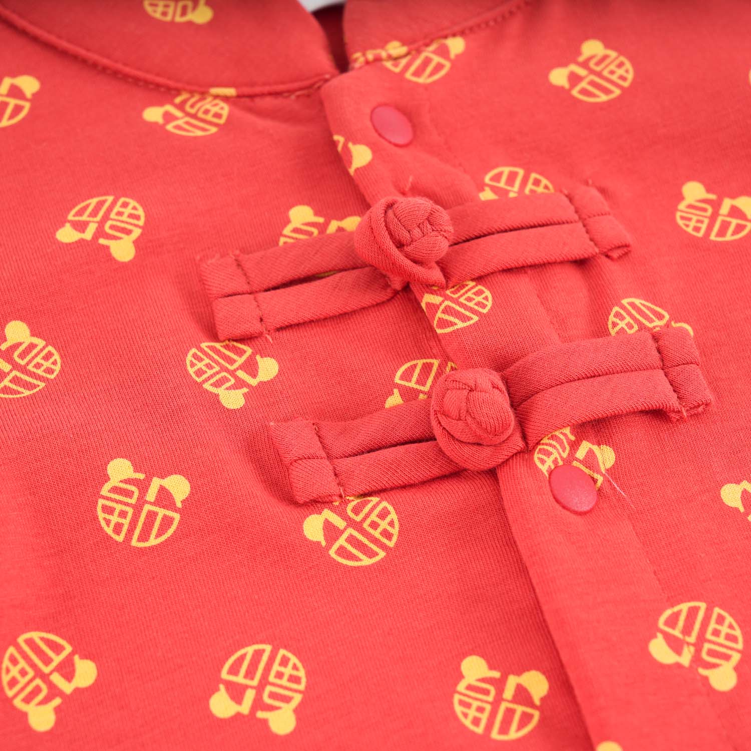 Singapore Souvenir Gift Blessing and Joy Family Set with Lucky Fu Characters Baby Boy Cheongsam Romper 0831 - Little Kooma