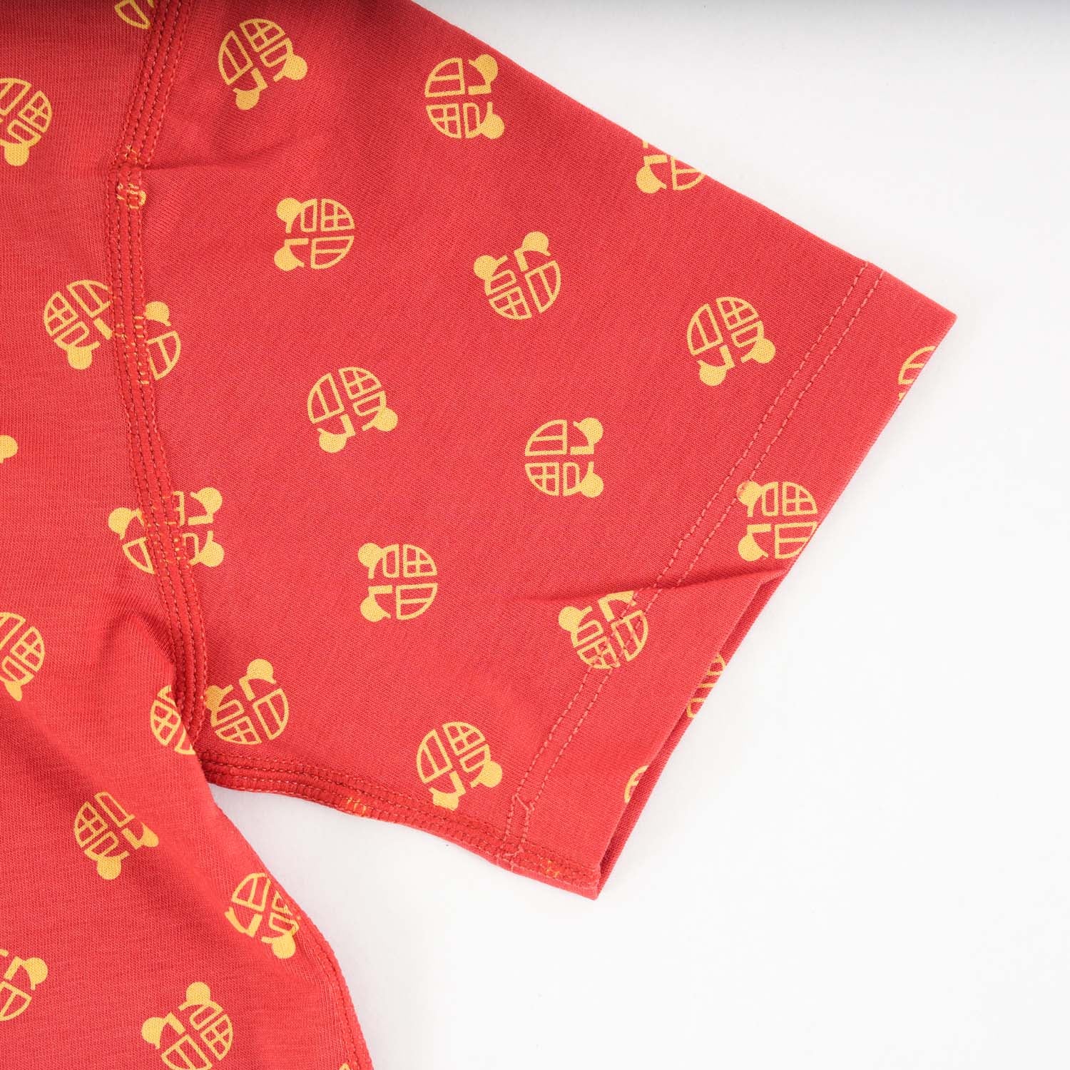 Singapore Souvenir Gift Blessing and Joy Family Set with Lucky Fu Characters Baby Boy Cheongsam Romper 0831 - Little Kooma