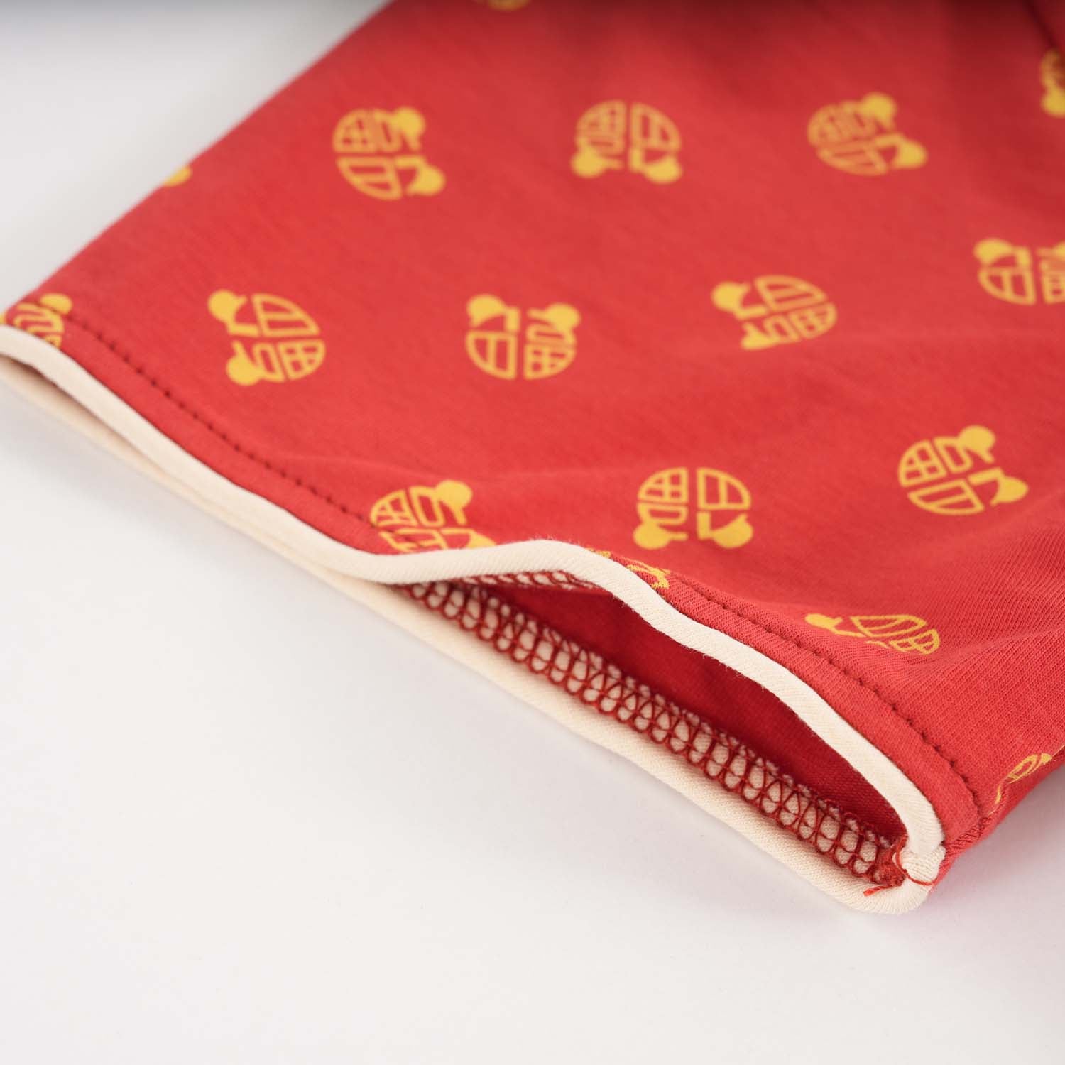 Singapore Souvenir Gift Blessing and Joy Family Set with Lucky Fu Characters Baby Kids Boys Cheongsam Set Top n Shorts CNY Chinese New Year Outfit 0832 - Little Kooma