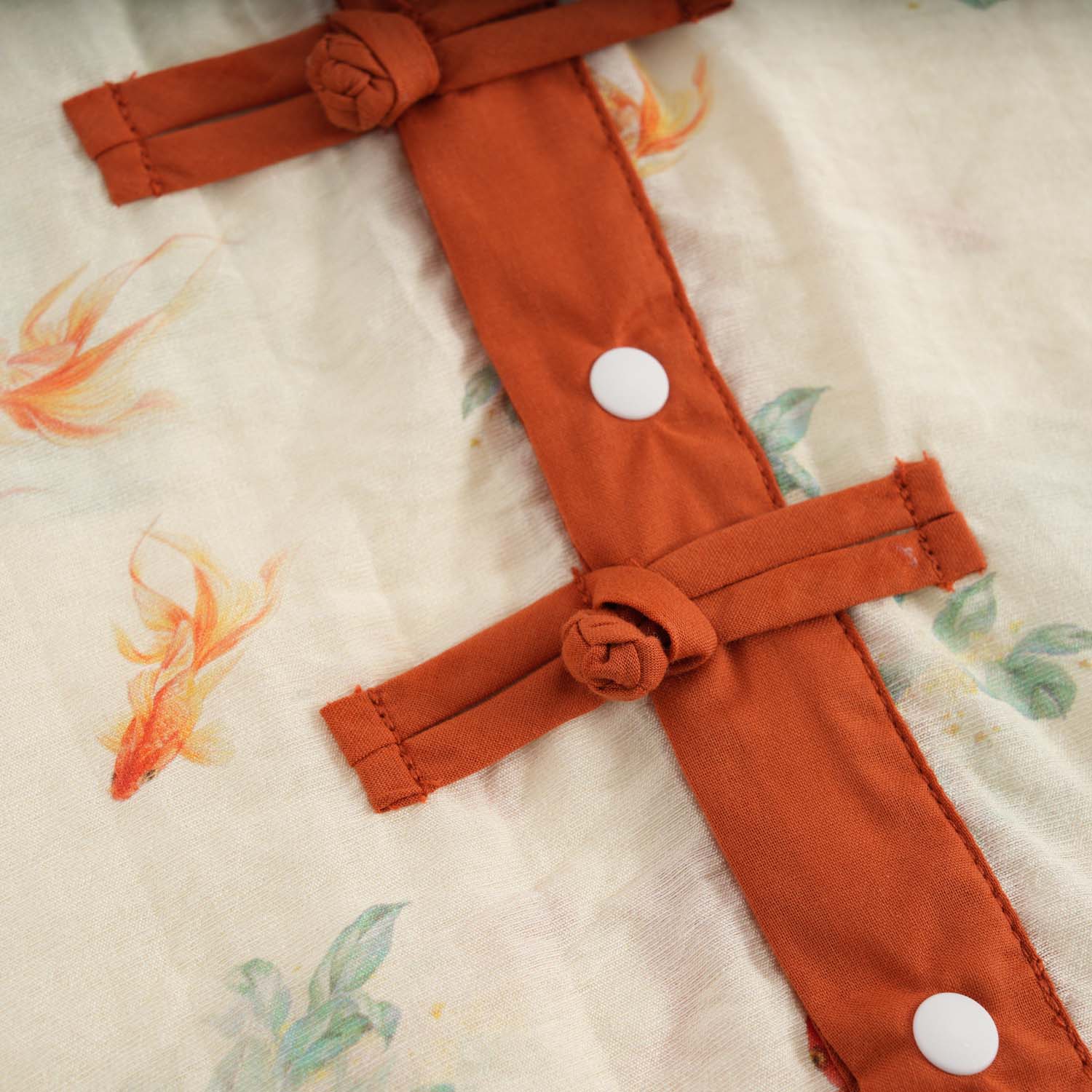Singapore Souvenir Gift Fortune Bloom Family Set with Golden Fish Baby Boy Cheongsam Romper 0828 - Little Kooma