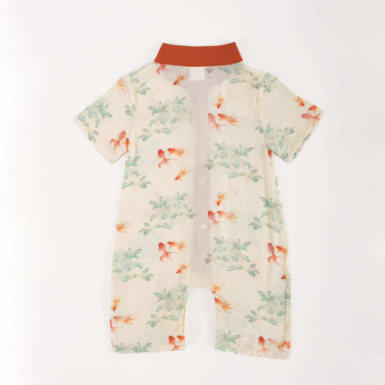Singapore Souvenir Gift Fortune Bloom Family Set with Golden Fish Baby Boy Cheongsam Romper 0828 - Little Kooma