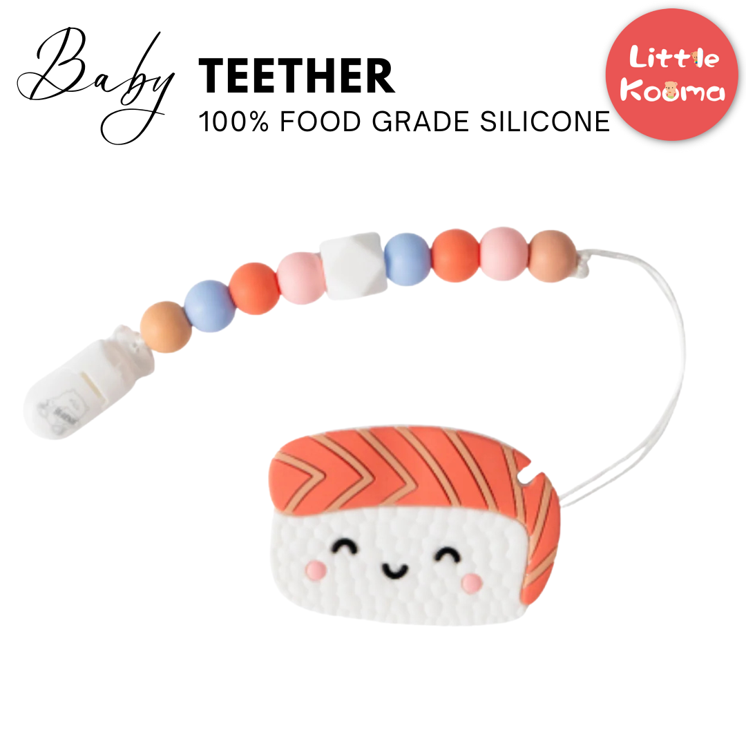 Baby Teether Set Cute SuShi Silicone Teether Set By Little