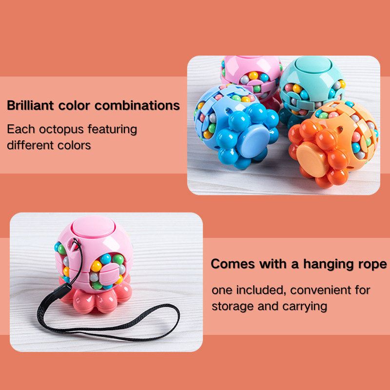 Octopus Fidget Fun Educational Spinner & Rubik's Cube Toy Puzzle Game for Kid 3 Years + - Little Kooma