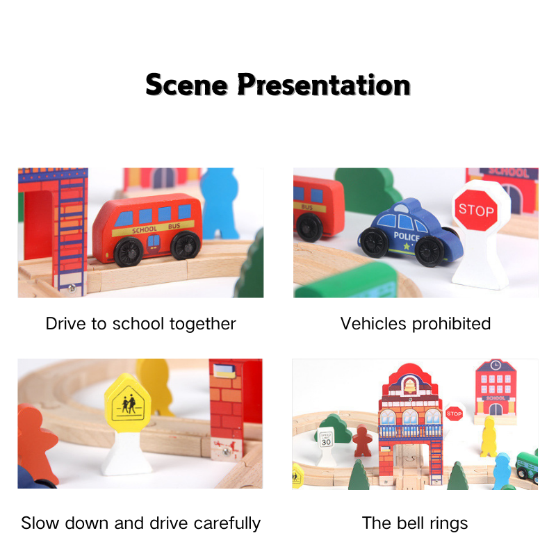 36PCS Wooden Train Tracks Magnetic Trains Toy Railway Kits for Kids Toddler Boys and Girls 3 Years + - Little Kooma