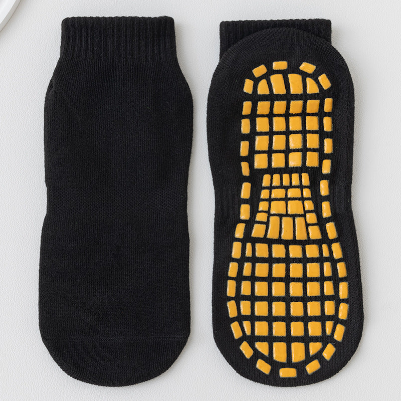 Baby Kids Boy Girl Solid Color Breathable Anti-slip Ankle Socks Playground Yoga Socks - Little Kooma