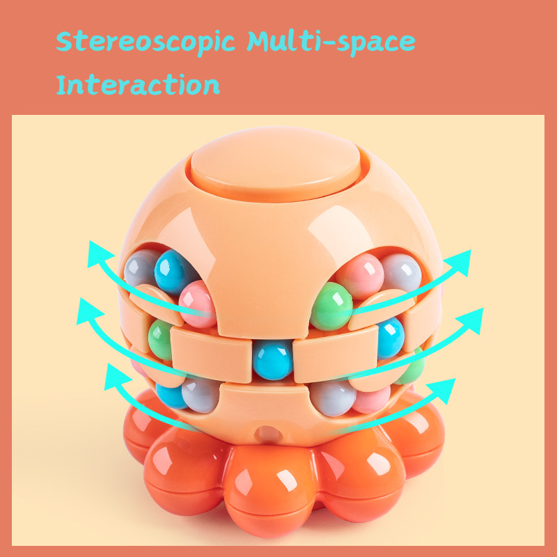 Octopus Fidget Fun Educational Spinner & Rubik's Cube Toy Puzzle Game for Kid 3 Years + - Little Kooma