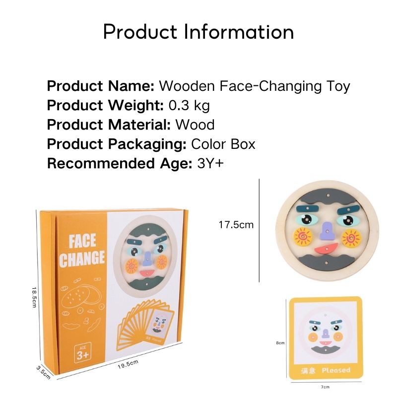 Wooden Face-Changing Toy 3 Years + - Little Kooma