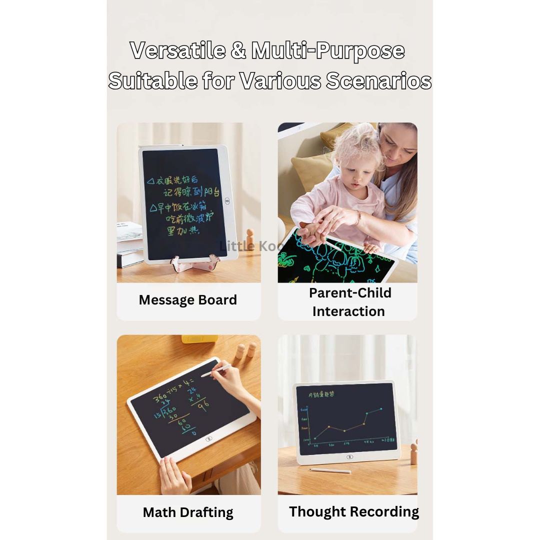 Happy Doodle Time - Colorful LCD Writing Tablet 3 Years + - Little Kooma