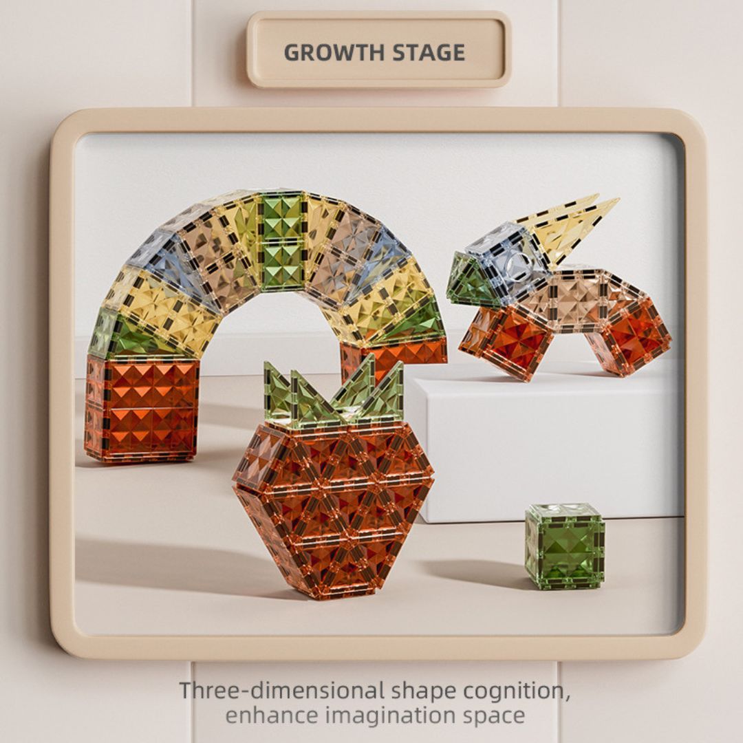 Magic Magnetic Blocks โ STEM Building Toys for Kids, Creative Magnetic Tiles Set for Toddlers Ages 3-8 - Little Kooma