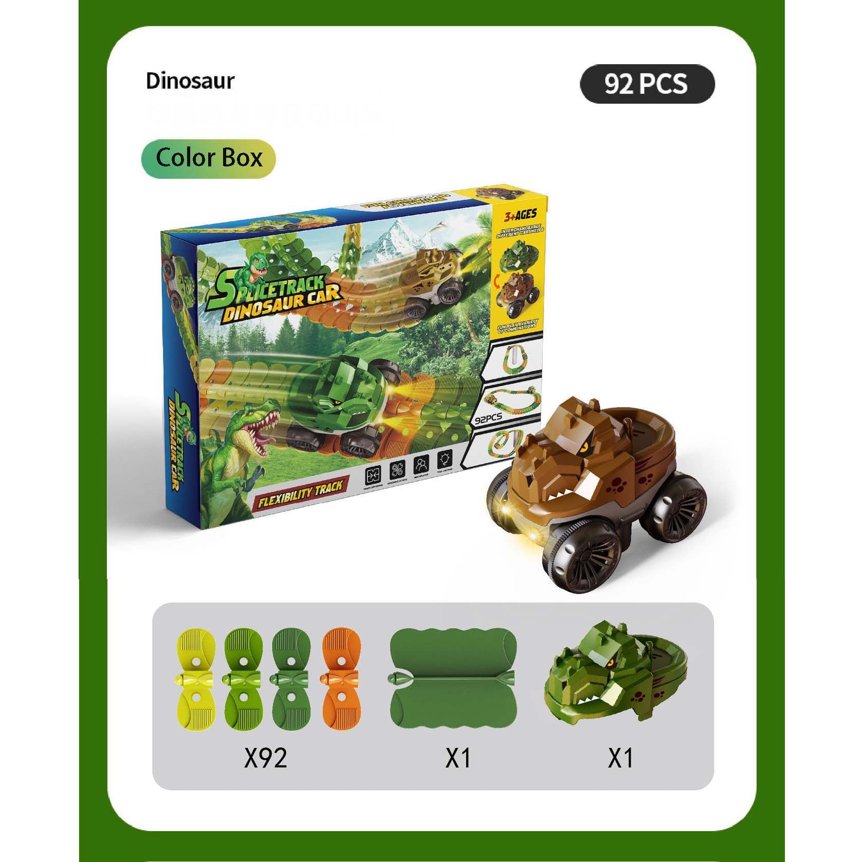 Puzzle Toy Multi-track Building Blocks Roller Coaster Kids Toys Racing Vehicle Rail Car - Little Kooma