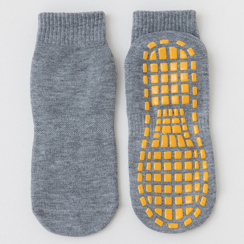 Baby Kids Boy Girl Solid Color Breathable Anti-slip Ankle Socks Playground Yoga Socks - Little Kooma
