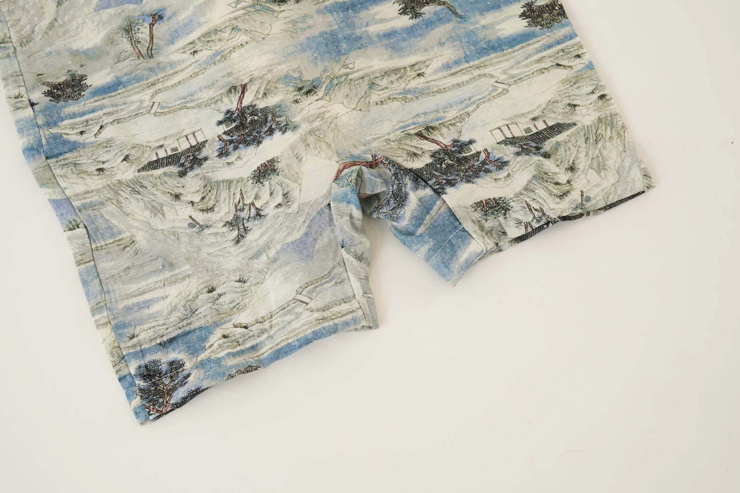 Singapore Souvenir Gift Chinese Landscape Painting Mountains Trees Houses Baby Boy Cheongsam Romper 0840 - Little Kooma