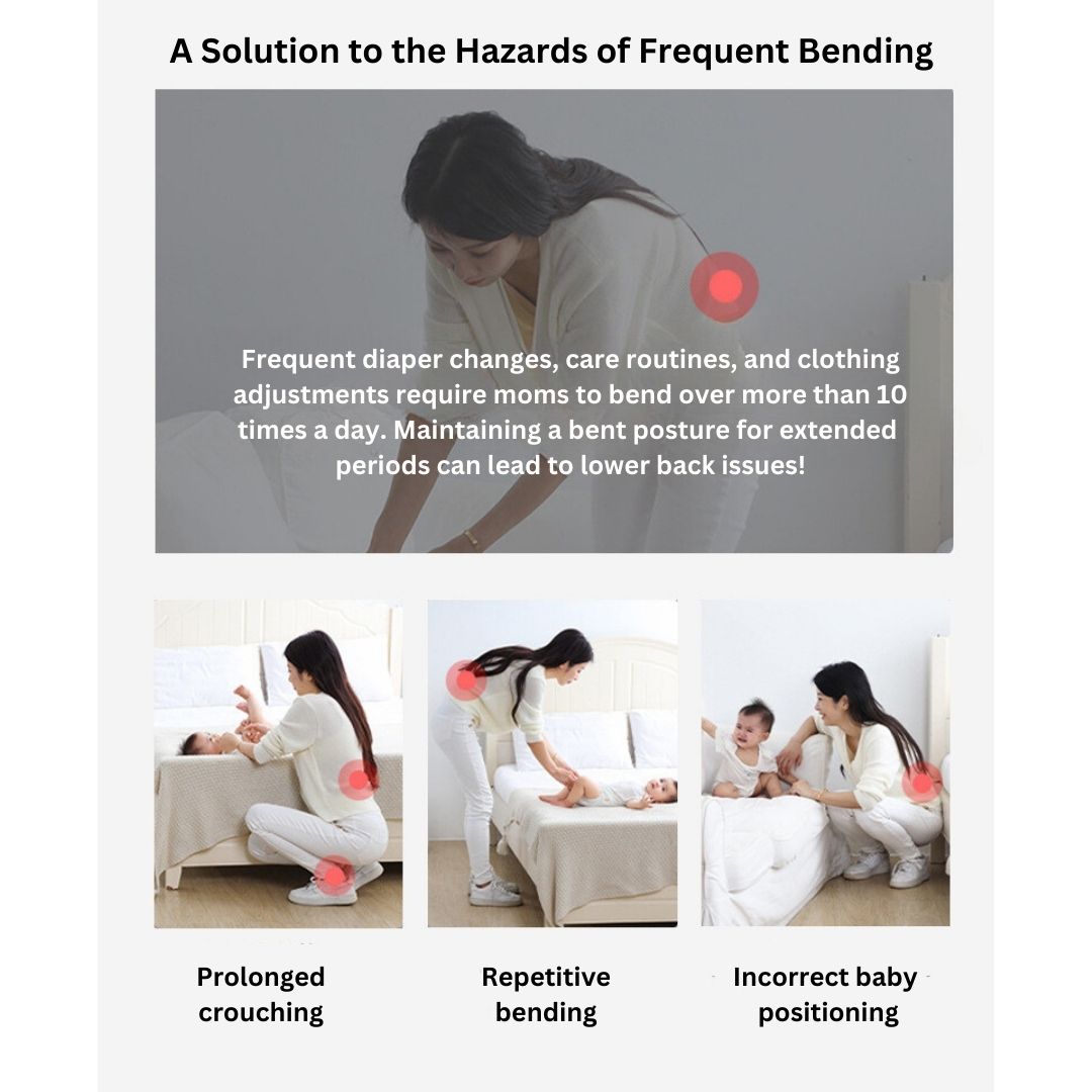 Mobile Foldable Multi-functional Baby Diaper Changing Station Table Adjustable Height - Little Kooma