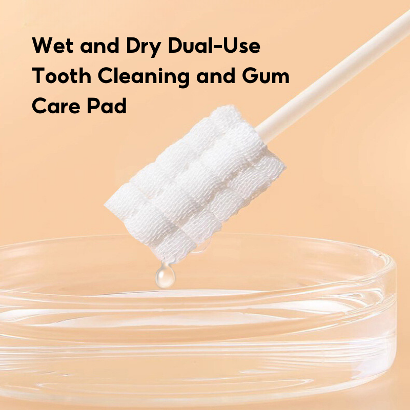 Baby Oral Cleaning Swabs Newborn Tongue Cleaner Gauze Toothbrush Disposable Baby Toothbrush for Primary Teeth - Little Kooma
