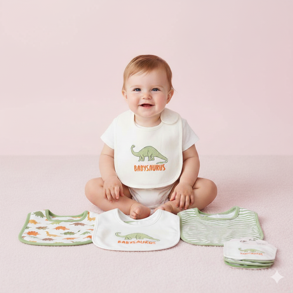 Baby 3 Pcs Interlock Bibs Set BP41433 - Little Kooma