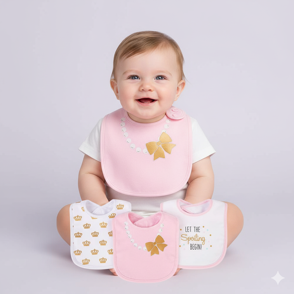 Baby 3 Pcs Interlock Bibs Set BP41436 - Little Kooma