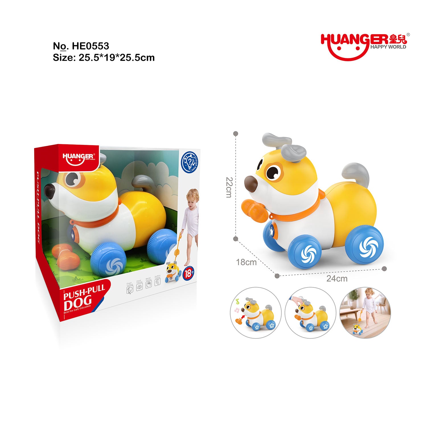 360° Interactive Pull & Push Baby Buddy – Feed, Pet, Play Smart Learning Toy 18 Months + - Little Kooma