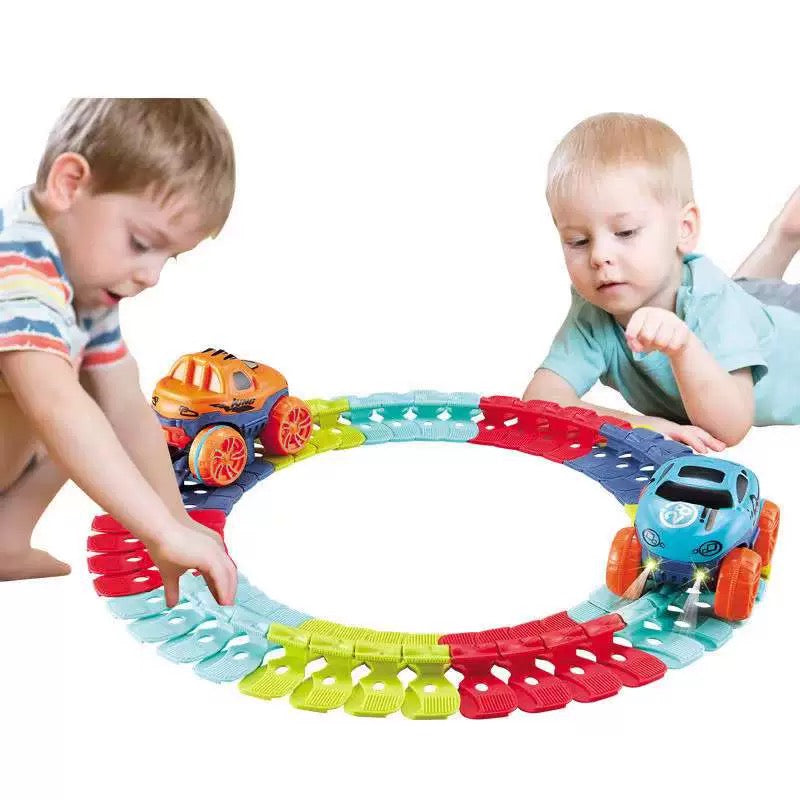 Puzzle Toy Multi-track Building Blocks Roller Coaster Kids Toys Racing Vehicle Rail Car