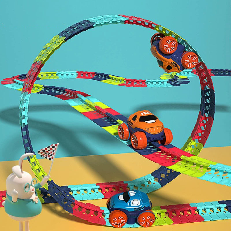 Puzzle Toy Multi-track Building Blocks Roller Coaster Kids Toys Racing Vehicle Rail Car