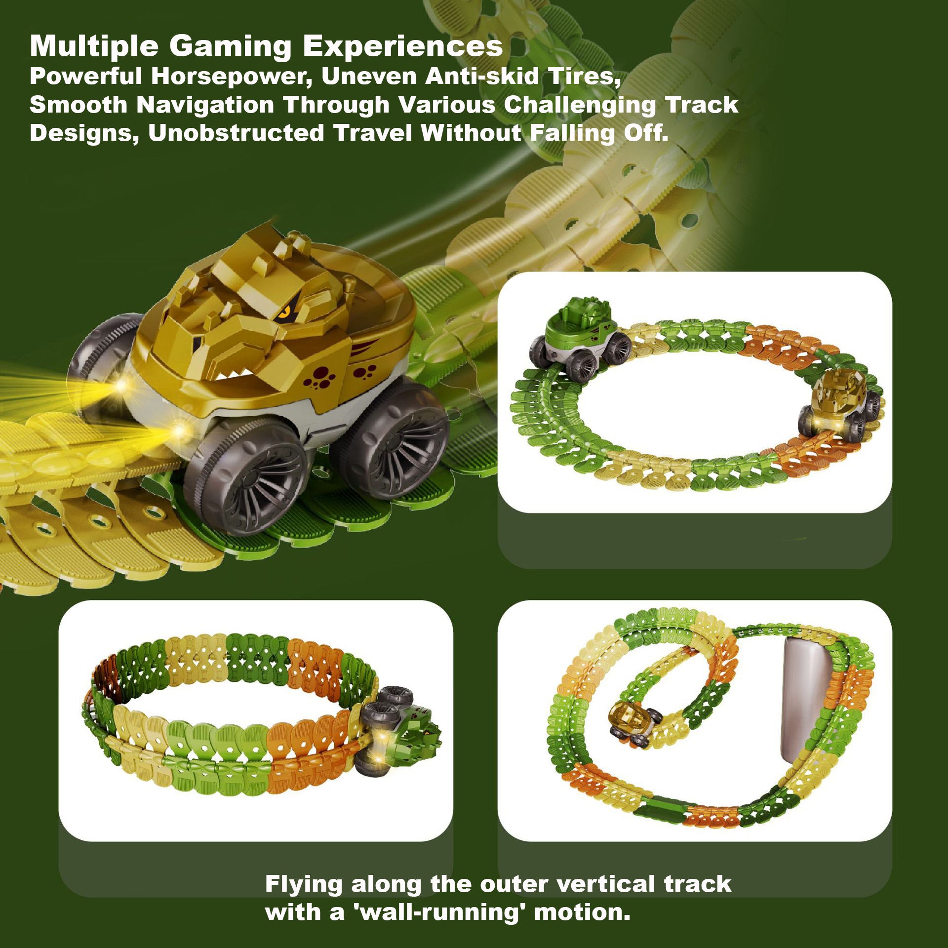 Puzzle Toy Multi-track Building Blocks Roller Coaster Kids Toys Racing Vehicle Rail Car - Little Kooma