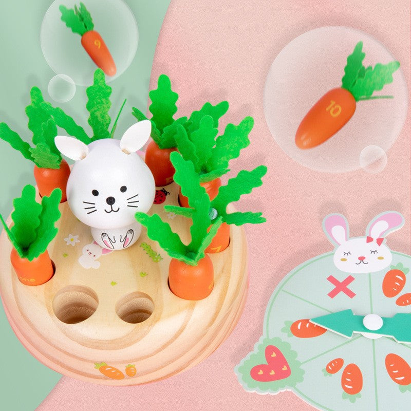 Magnetic Rabbit Radish Pulling Toy Clearance Sale 3 Years + - Little Kooma